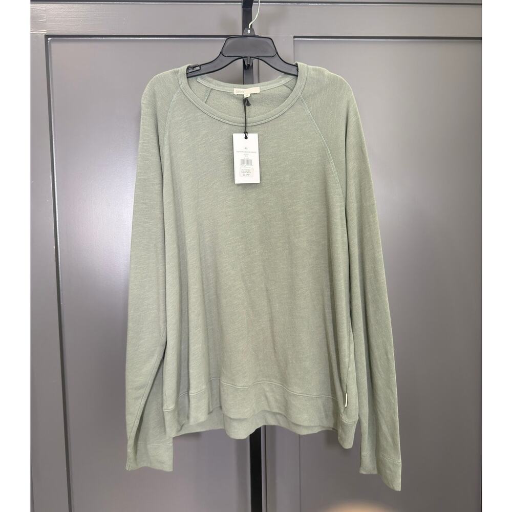 NWT Onia Athletica Mindset Relaxed Fit Sweatshirt sage/mint green, S, $175 MSRP